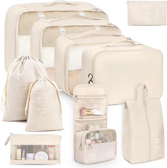 KIT 10 Organizador de Malas para Viagem: Kit Completo de Organização