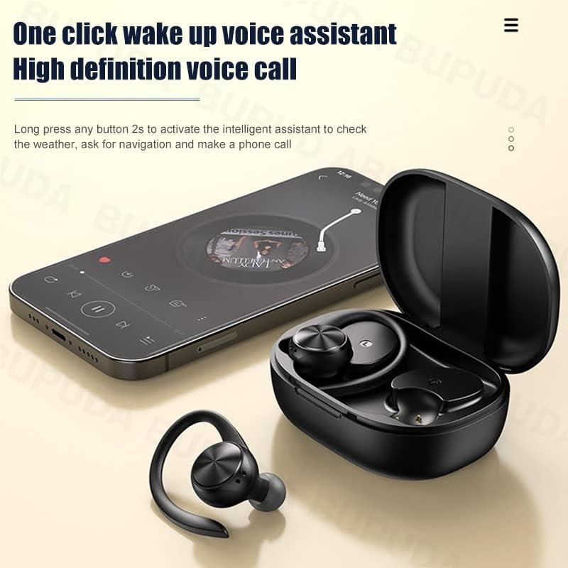 Fone de Ouvido 4Leader Bluetooth Sem Fio Ipx5 Fone Esportivo com Ganchos de Ouvido Controle de Volume Com Microfone Esporte Exercício Físico Fitness Academia