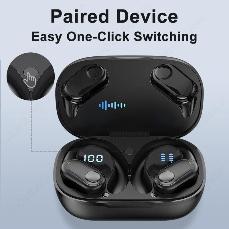 Fone Bluetooth 4Leader TWS com microfone e cancelamento de ruído, fone sem fio intra auricular, IPX5 à prova d'água, fone de ouvido esportivo, academia, exercício físico com longa duração de bateria