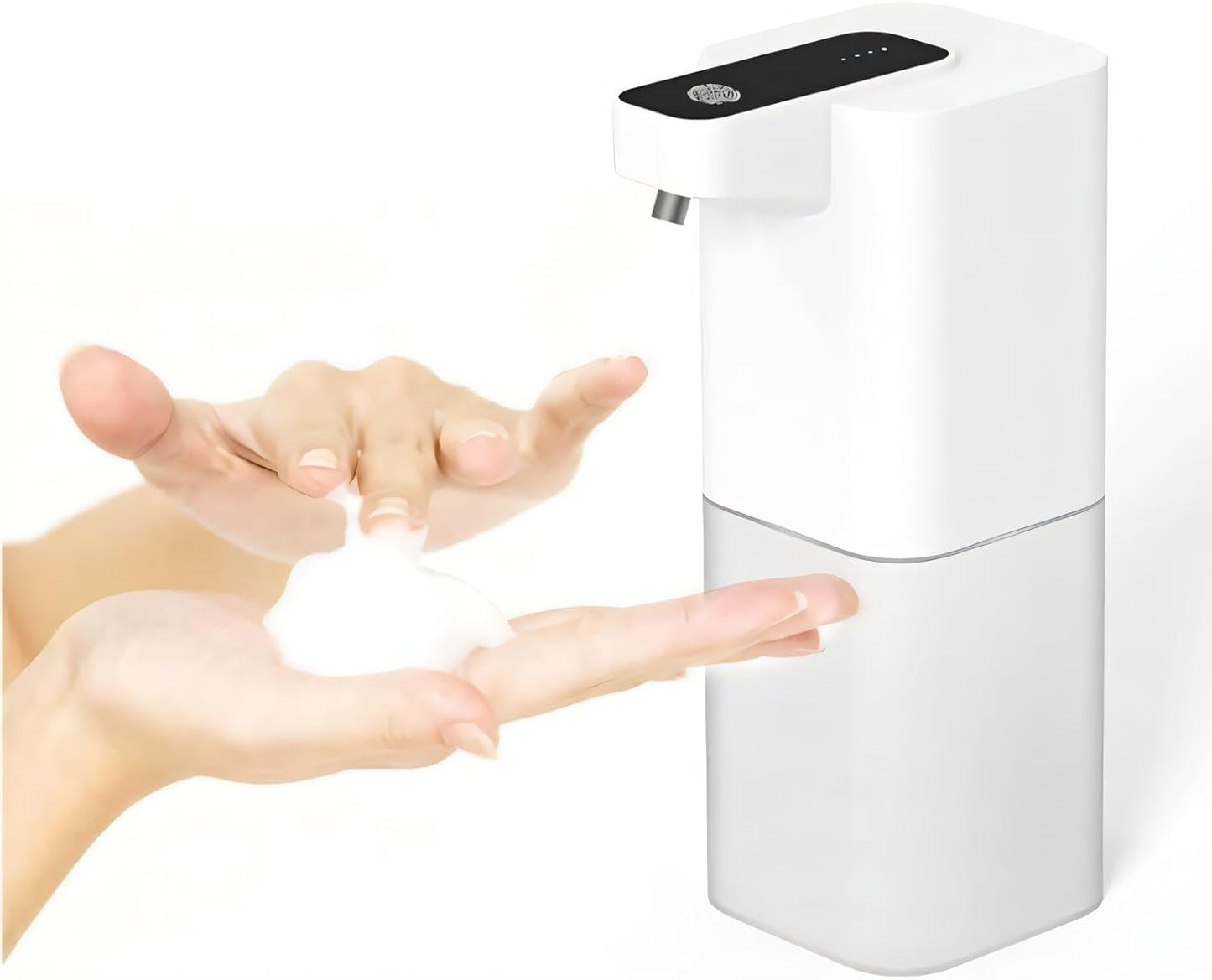 Dispenser Automático de Sabonete e Álcool 4Leader | Spray Com Sensor Infravermelho | Design Moderno e Minimalista | Recarregável via USB | Higiene Sem Contato | Ideal Para Lavabo e Banheiro