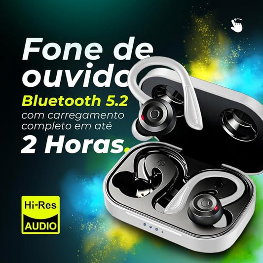 Fone de Ouvido Bluetooth com Microfone e Cancelamento de Ruído Ativo - 4Leader