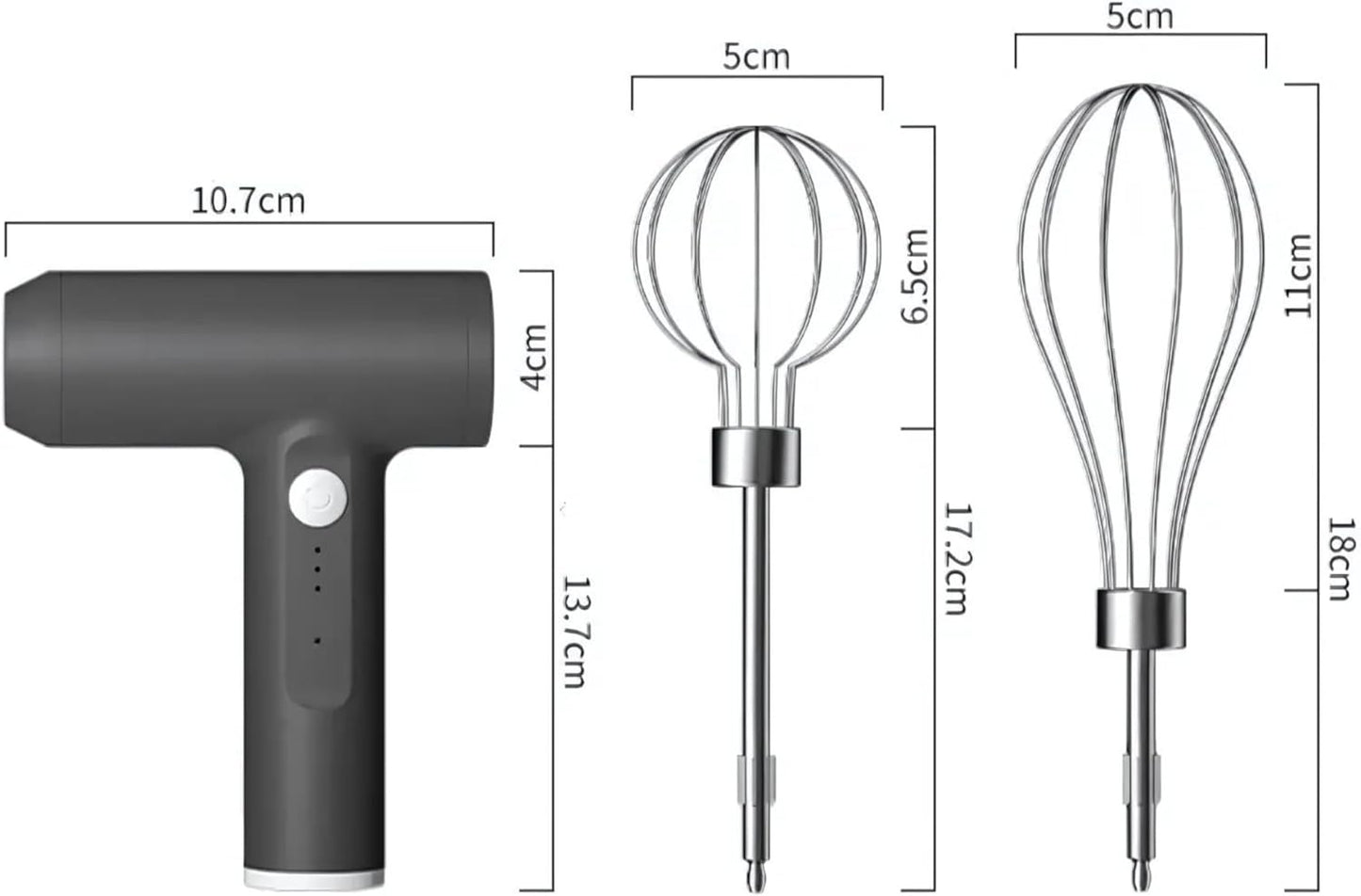 Mixer de Alimentos 4Leader: Processador de Alimentos Portátil em 3 Velocidades - Criando Uma Cozinha Inteligente com Potência e Versatilidade (Preto)