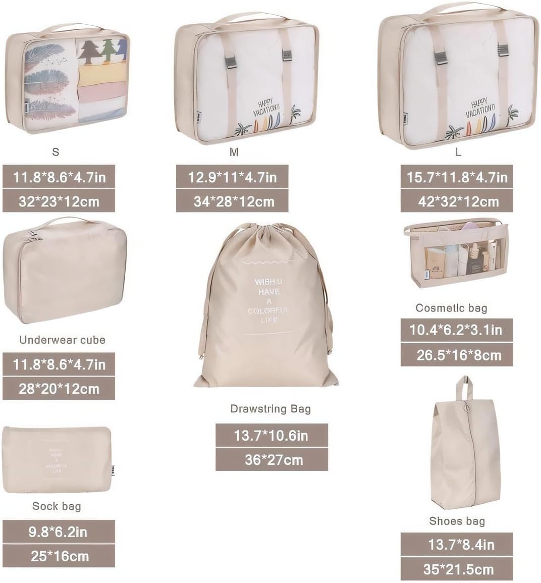 Organizador de Malas: Kit Completo de Organização de Viagem 4Leader