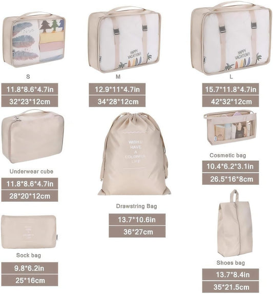 Organizador de Malas: Kit Completo de Organização de Viagem 4Leader