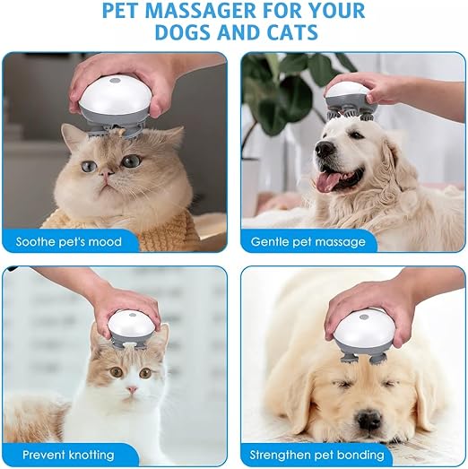 Massageador Elétrico Multifuncional para Gatos e Humanos