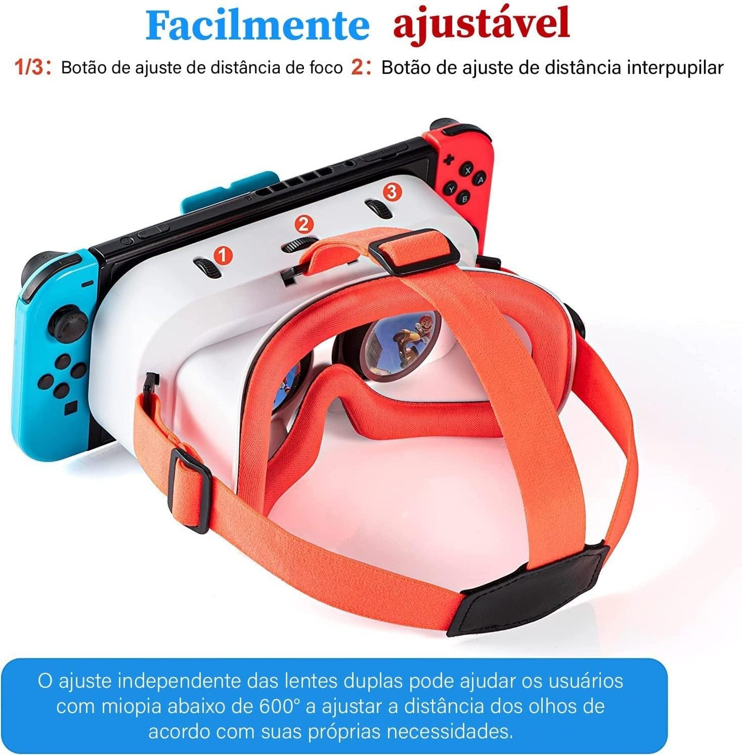 Óculos VR 4Leader Para Nintendo Switch E OLED