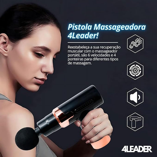 Pistola Massageadora Elétrica para Atletas 4Leader