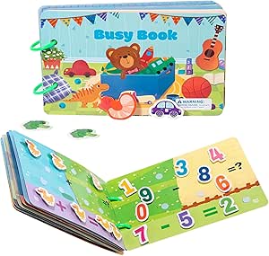 Livro Infantil Montessori 4Leader - Desenvolvimento Cognitivo, 14 Temas em 1, Atividades Educativas para Crianças - Ensinar Formas, Cores, Animais, Alimentos, Matemática Entre Outras Habilidades