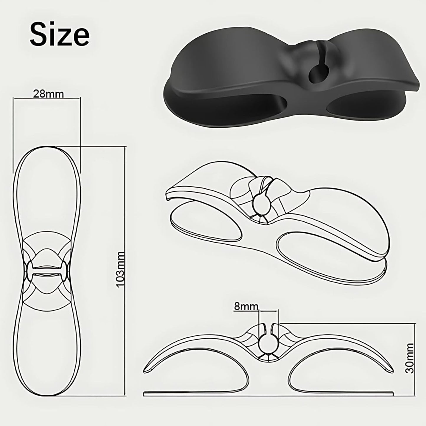 Organizador de Cabos 4Leader Silicone Resistente para Eletrodomésticos