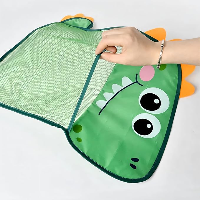 Organizador de Brinquedos de Banho 4Leader - Bolsa de Rede para Brinquedos Pendurada, Design de Dinossauro - Mantenha o Banho do seu Bebê Organizado e Divertido!