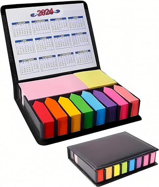 Post-it Marcador de Página Colorido 4Leader, Kit com 2000 Abas Adesivas Removíveis para Livros e Anotações