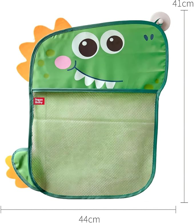 Organizador de Brinquedos de Banho 4Leader - Bolsa de Rede para Brinquedos Pendurada, Design de Dinossauro - Mantenha o Banho do seu Bebê Organizado e Divertido!