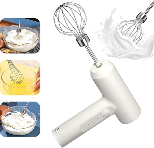 Mixer de Alimentos 4Leader: Processador de Alimentos Portátil em 3 Velocidades - Criando Uma Cozinha Inteligente com Potência e Versatilidade (Branco)
