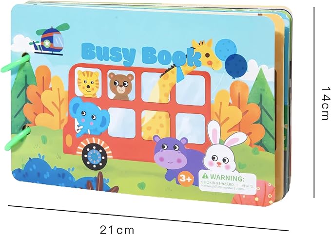 Livro Infantil Montessori 4Leader - Desenvolvimento Cognitivo, 14 Temas em 1, Atividades Educativas para Crianças - Ensinar Formas, Cores, Animais, Alimentos, Matemática Entre Outras Habilidades