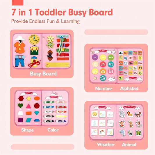 Livro Infantil Montessori (rosa)