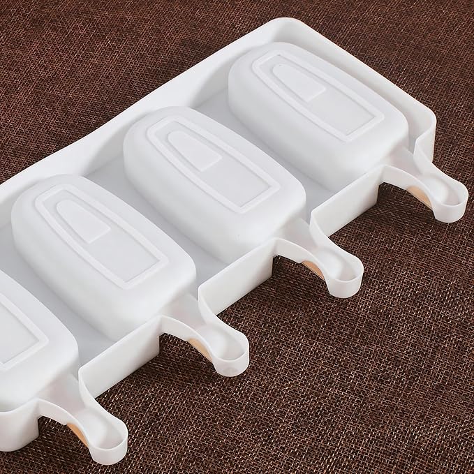 Forma de Picolé em Silicone para Bebê 4Leader | Sustentável, Segura e Prática | Molde Livre de BPA | Forminha Fácil de Desmoldar e Limpar | Divirta Seus Pequenos no Calor e Faça Picolés Saudáveis