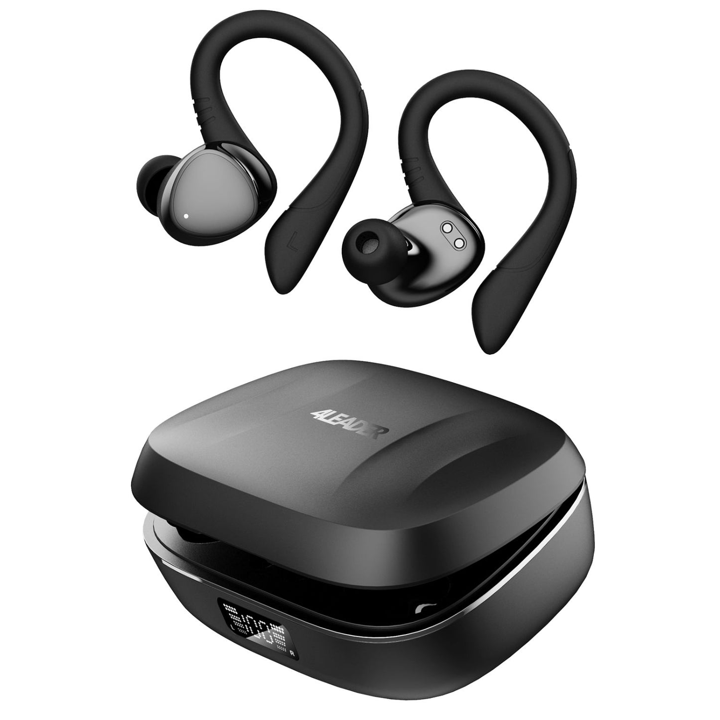 Fone Bluetooth Sem Fio 4Leader – Esportivo, À Prova D’água, Grave Potente, 20h Bateria, Microfone, Fone de Ouvido para Academia e Treino, Garantia Brasil
