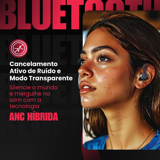 Fone Bluetooth Sem Fio 4Leader – Esportivo, À Prova D’água, Grave Potente, 20h Bateria, Microfone, Fone de Ouvido para Academia e Treino, Garantia Brasil