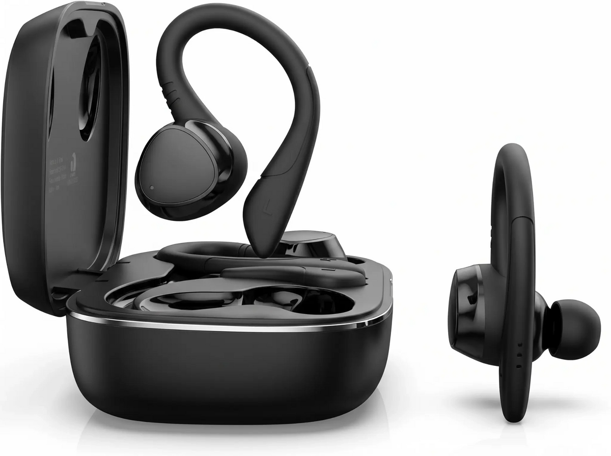 Fone Bluetooth 4Leader – Esportivo, 20h Bateria, Microfone, Ideal para Academia e Treino - Preto