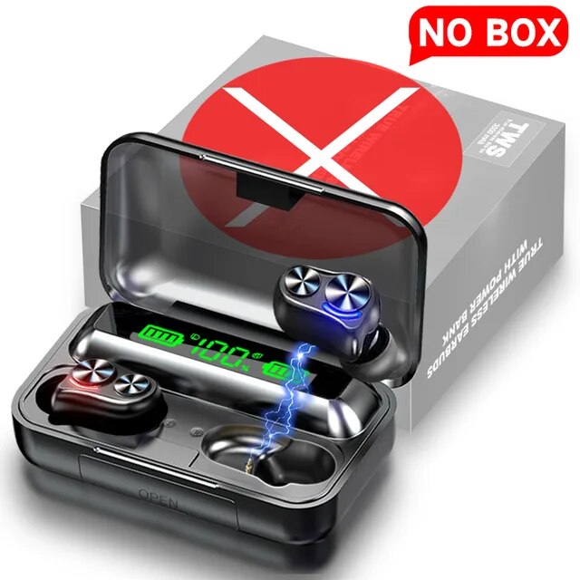 Tws fones de ouvido sem fio bluetooth 4 alto falantes graves pesados fone estéreo alta fidelidade à prova dwaterproof água esporte earbud com microfone chamada hd